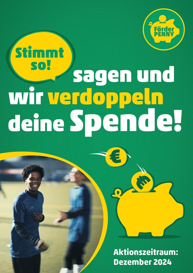 Jahresendkampagne 2024: PENNY bedankt sich bei allen Unterstützer:innen des Förderpenny / Seit Beginn über 300.000 Kinder und Jugendliche mit sechs Millionen Euro unterstützt