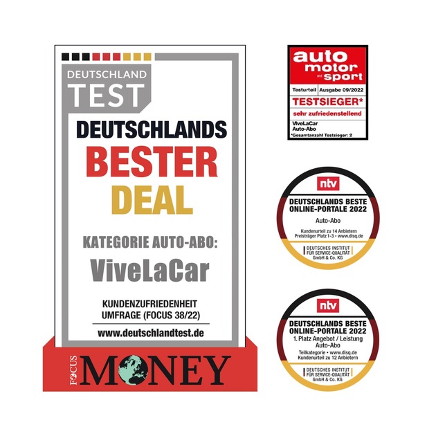 „Clever gespart“: Den besten Deal unter den Auto-Abos macht man mit ViveLaCar