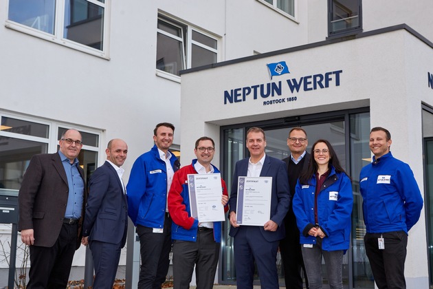 NEPTUN WERFT erfolgreich zertifiziert / Integriertes Managementsystem jetzt mit Umweltschutz und Arbeits-/Gesundheitsschutz