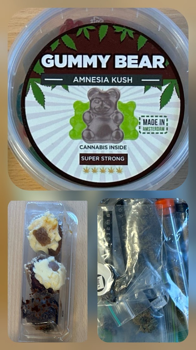HZA-DU: Zollhündin Frieda lässt sich nicht von Gummibärchen täuschen - Cannabisprodukte sichergestellt