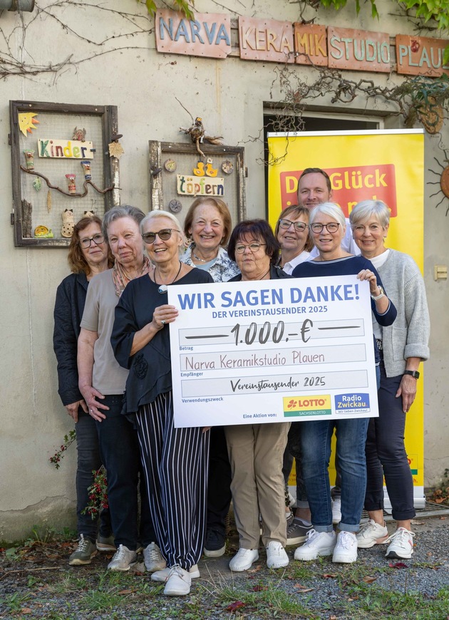 Sachsenlotto-Vereinstausender für das Narva Keramikstudio Plauen: Farben für die Kreativität