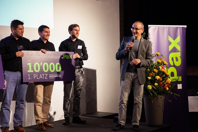 FHNW; Fachhochschule Nordwestschweiz: Drei Projekte mit Wirkung gewinnen den Pax Sustainability Award