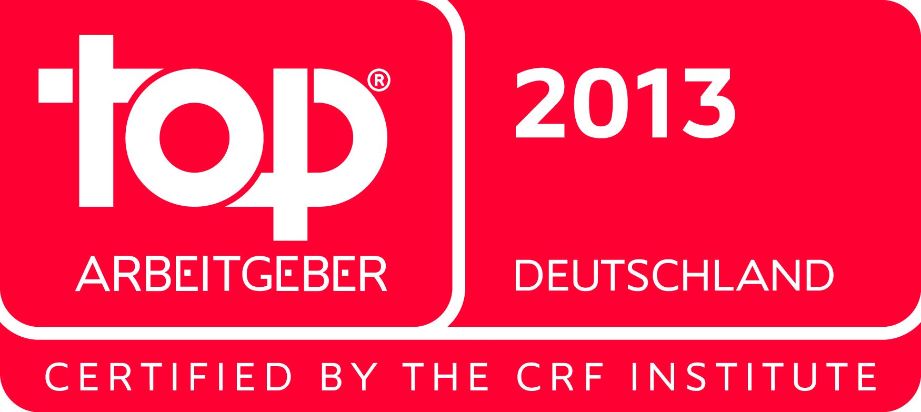 Zertifizierung durch das CRF Institute: Deutsche Vermögensberatung (DVAG) - Top Arbeitgeber Deutschland 2013 (BILD)