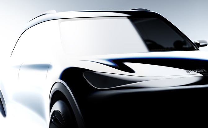smart allows first sneak peek at concept of new all-electric compact SUV