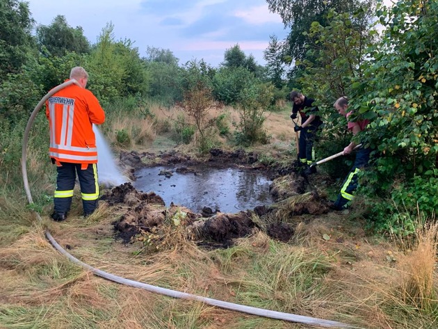 FFW Schiffdorf: Feuerwehr wird in Brameler Feldmark zum Flächenbrand gerufen