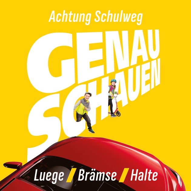 &quot;Luege, Brämse, Halte&quot;: die neue Kampagne zum Schulbeginn