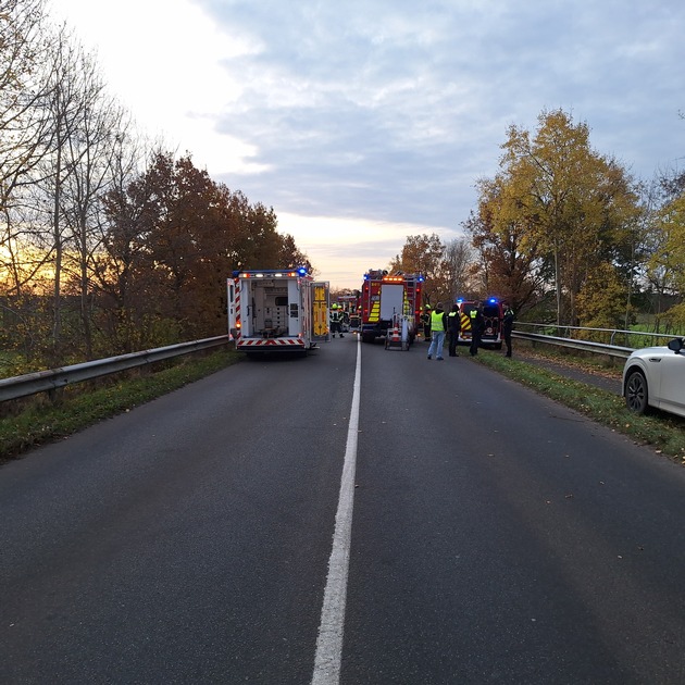 FW-ROW: Verkehrsunfall auf der Kreisstraße K205 zwischen Sottrum und Fährhof