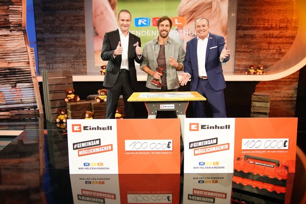 RTL Donation Marathon: Einhell offers support to children suffering from cancer