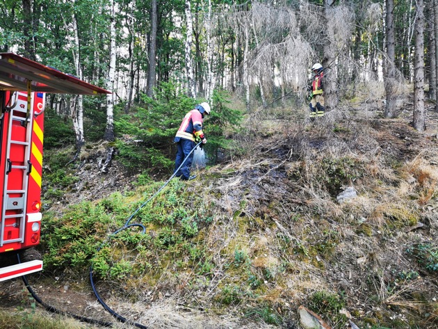 FW-PL: Entstehungsbrand im Waldgebiet Silberg