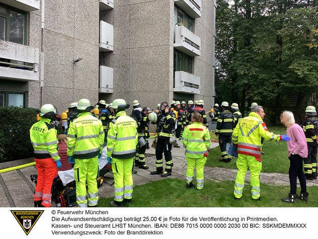 FW-M: Brand in Hochhaus (Solln)