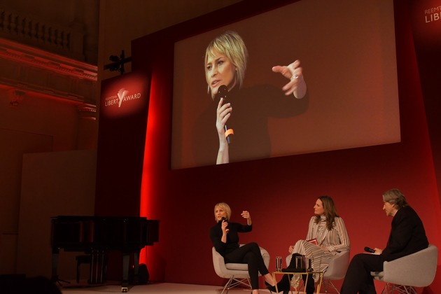 Reemtsma Liberty Award 2018 für Berliner Journalisten Michael Obert / US-Schauspielerin und Menschenrechtsaktivistin Robin Wright als Ehrengast