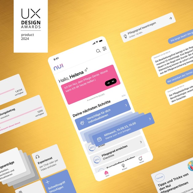 Nui-App gewinnt UX Design Award 2024