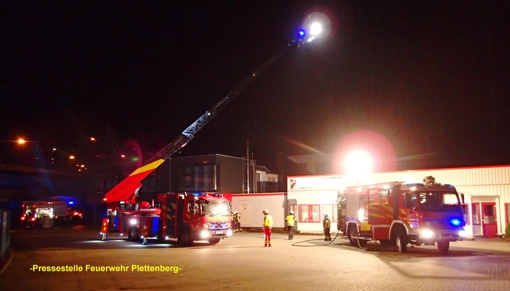 FW-PL: Rauchentwicklung in einem Industriebetrieb sorgte für Feuerwehreinsatz in Plettenberg OT-Eiringhausen