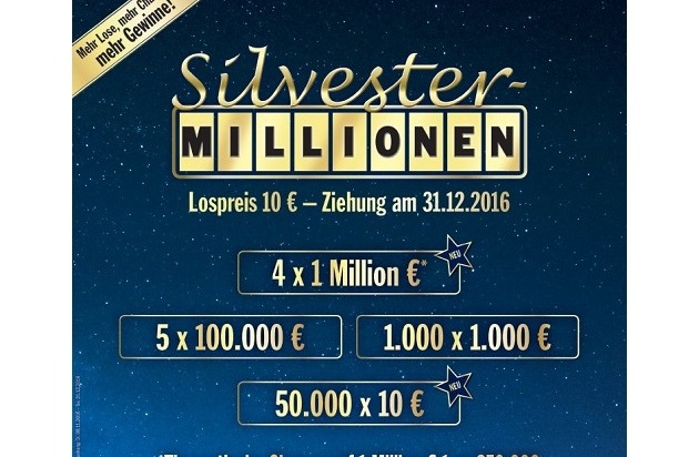 Silvester-Millionen in Karlsruhe und in den Kreisen Zollernalb