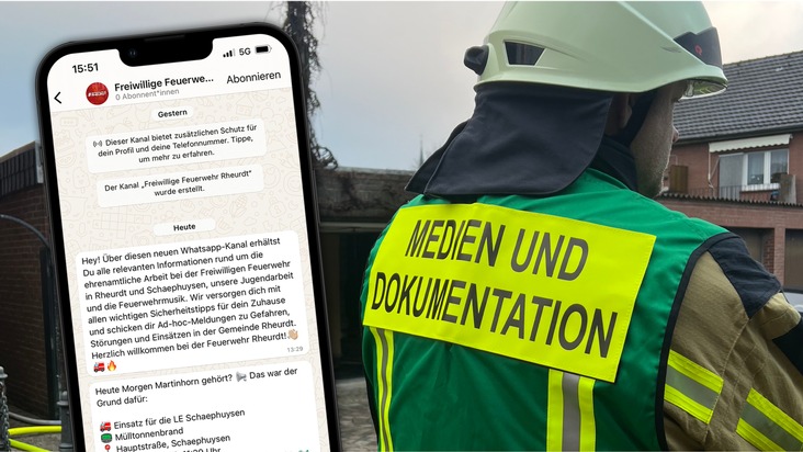 FW Rheurdt: Meldungen der Feuerwehr Rheurdt direkt über WhatsApp empfangen