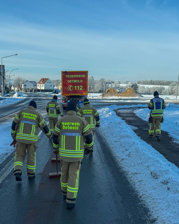 FW-DT: &Ouml;lspur in der Innenstadt