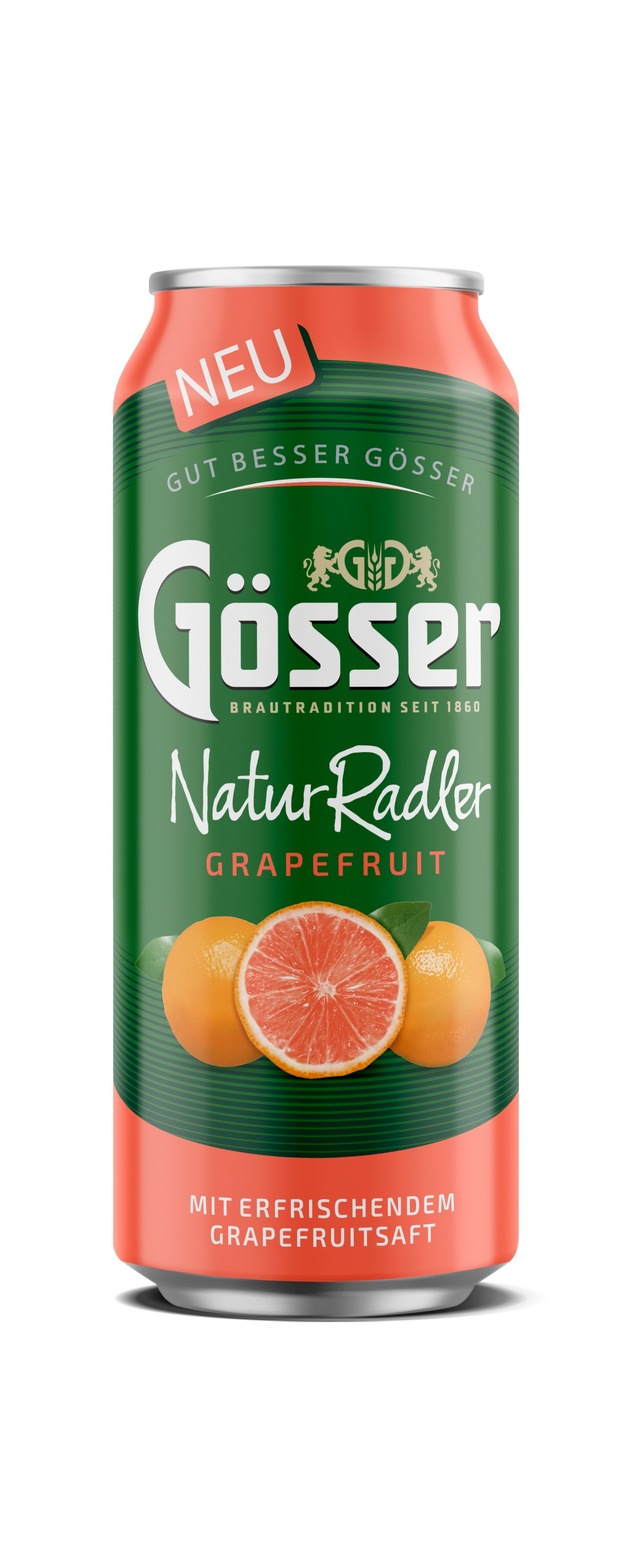 NEU! Gösser NaturRadler Grapefruit für den Handel