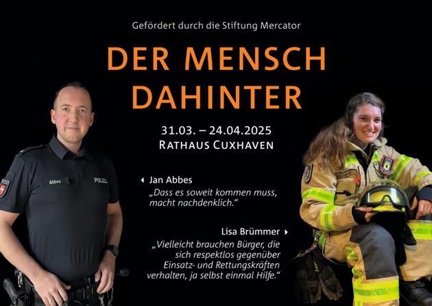 POL-CUX: Wanderausstellung &quot;Der Mensch dahinter&quot; vom 31.03. - 24.04.2025 im Rathaus der Stadt Cuxhaven (Fotos im Anhang)