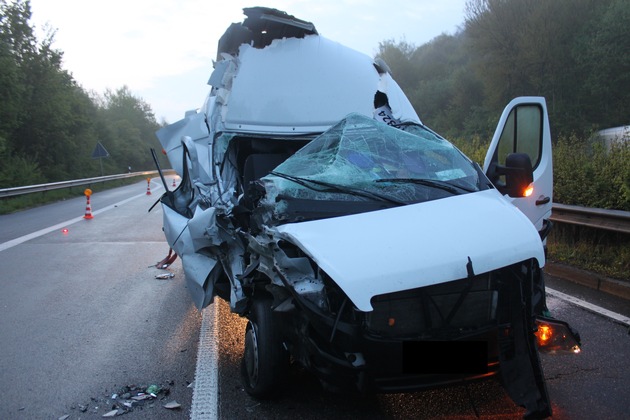 POL-PDKL: A62/Kusel, Schwerverletzt nach Auffahrunfall