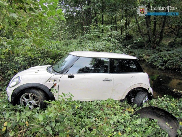 POL-PPWP: Vor Schreck Lenkrad verrissen