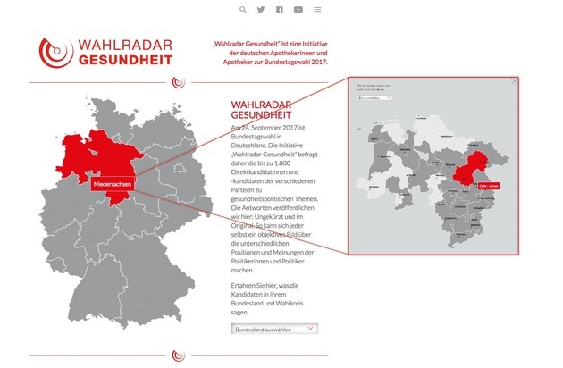 ABDA Bundesvgg. Dt. Apothekerverbände: Wahlradar Gesundheit: Erst sachlich informieren, dann Stimme abgeben!