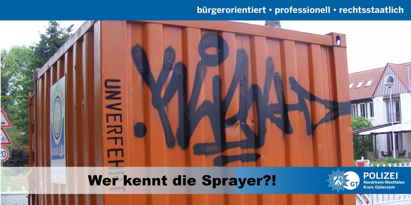 POL-GT: Graffiti-Sprayer unterwegs - Zeugen gesucht