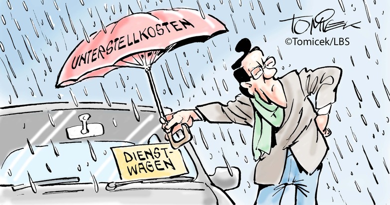 Bundesgeschäftsstelle Landesbausparkassen (LBS): Garage für Dienstwagen / Die Unterstellkosten sind nicht geltend zu machen