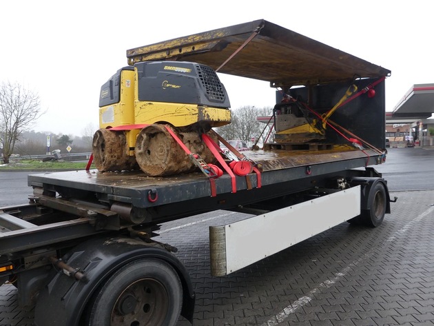 POL-OH: Autobahnpolizei Bad Hersfeld kontrolliert Lastzug mit gefährlichen Ladungssicherungsmängeln