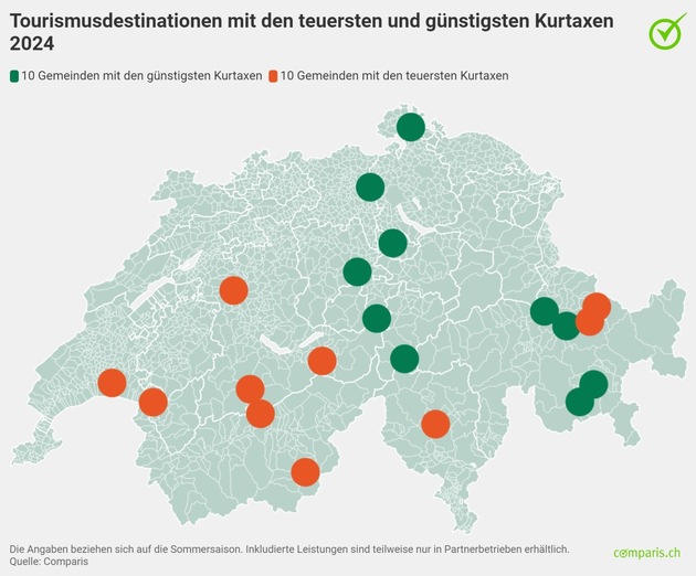Medienmitteilung: Kurtaxen-Wirrwarr in der Schweiz: Immer noch Intransparenz und grosse Unterschiede