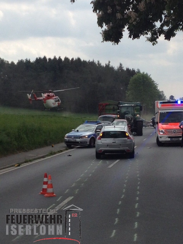 FW-MK: Erhöhtes Einsatzaufkommen im Rettungsdienst, Hubschrauberlandung.