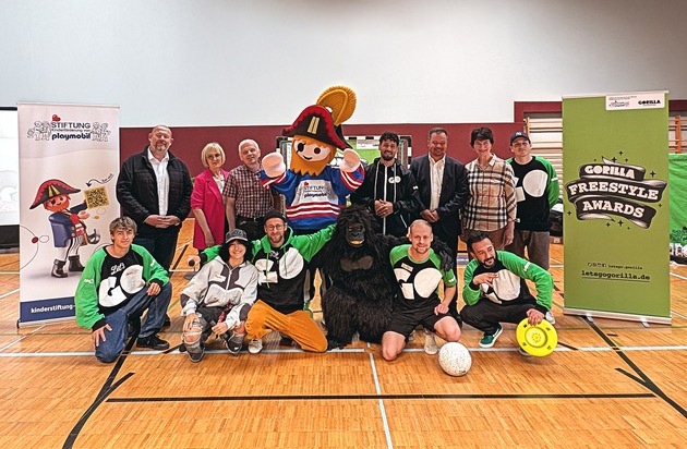 GORILLA Freestyle Awards 2025: Fünf Schulen erstmals ausgezeichnet / Stiftung Kinderförderung von Playmobil stiftet mobile Freestyle-Playgrounds im Gesamtwert von 210.000 Euro