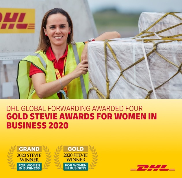 PM: DHL Global Forwarding mit vier Gold Stevie Awards für Frauen in der Wirtschaft ausgezeichnet/ PR: DHL Global Forwarding honored with four Gold 2020 Stevie Awards for Women in Business