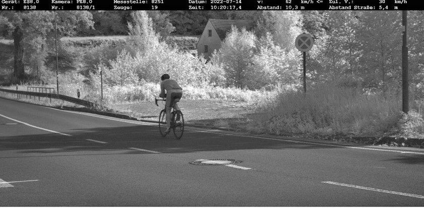 POL-ME: 32 km/h zu schnell: Polizei blitzt Radfahrer und appelliert - Ratingen - 2207067
