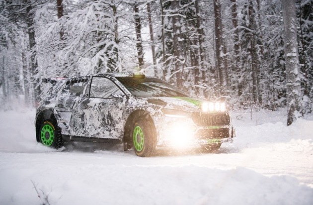 Neue Generation des ŠKODA FABIA Rally2 muss sich im Wintertest bewähren