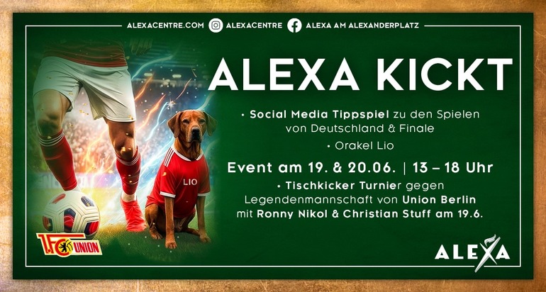 „ALEXA kickt“: Fußball-Aktion zum Mitmachen, Mitfiebern und Gewinnen