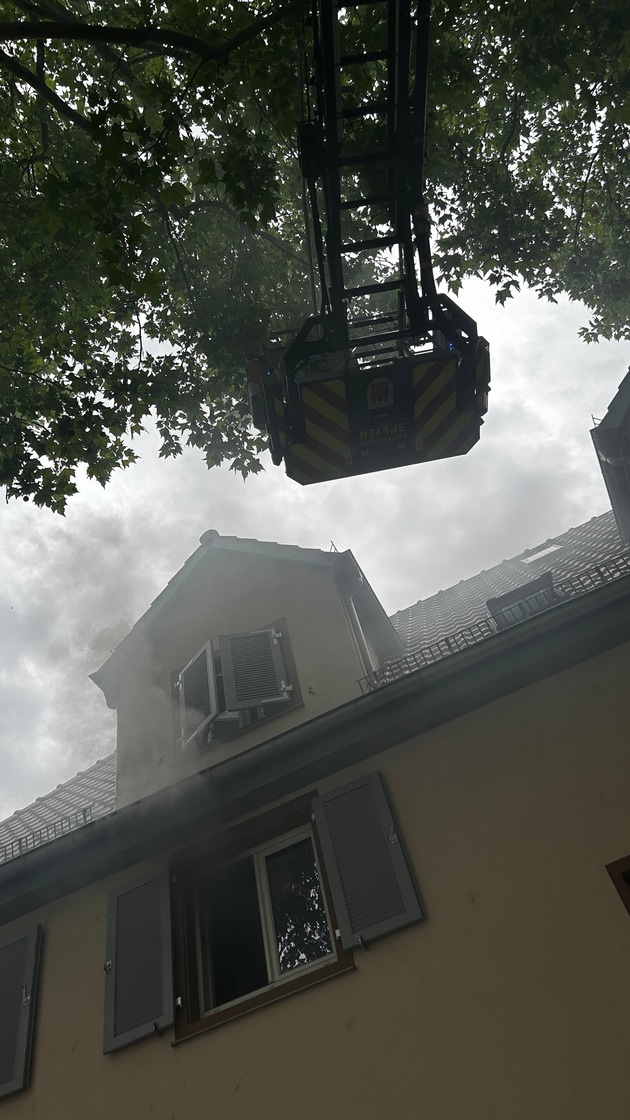 FW Speyer: Wohnungsbrand - eine Person leicht verletzt