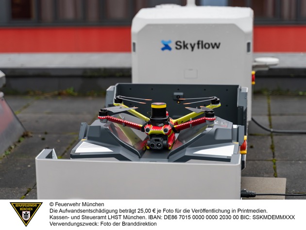 FW-M: Innovatives Pilotprojekt mit automatisierten Drohnen im Münchner Stadtgebiet