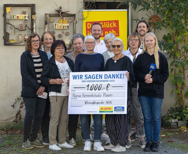 Sachsenlotto-Vereinstausender für das Narva Keramikstudio Plauen: Farben für die Kreativität