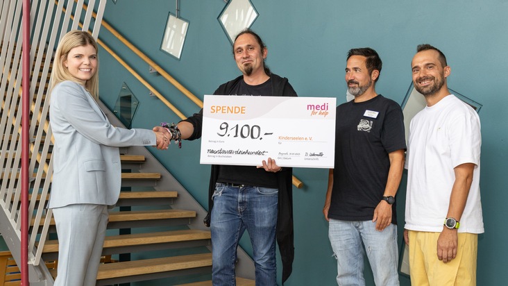 medi GmbH & Co. KG: 15-jähriges Jubiläum: medi for help spendet 9.100 Euro an den Verein Kinderseelen e. V.