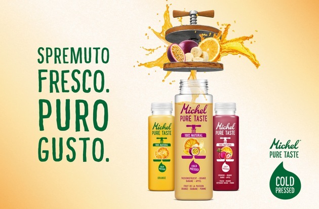 Rivella AG: «Michel Pure Taste»: tutto il piacere di un succo ottenuto con frutta fresca spremuta a freddo