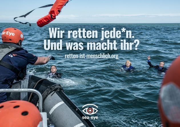 Wir retten jede*n - auch Angela Merkel / Aktion zum Weltflüchtlingstag