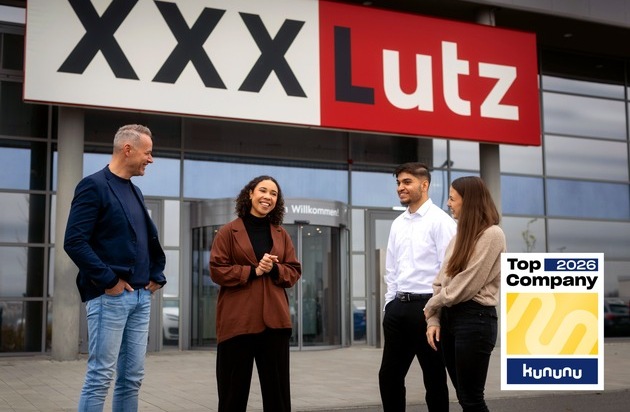 XXXLutz Deutschland: Kununu zeichnet XXXLutz erneut als "Top Company 2026" aus