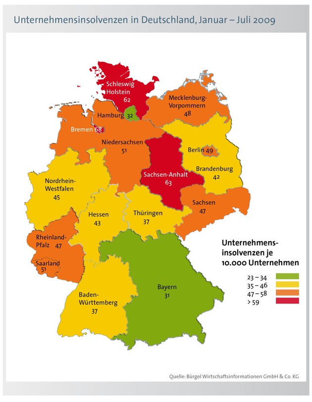 Weiterhin hohe Zahl von Firmeninsolvenzen - 8,4 Prozent mehr Pleiten im Juli (mit Grafiken)