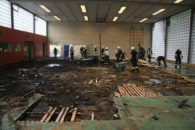 FW-E: Feuer in der Turnhalle des Carl-Humann-Gymnasiums in Essen-Steele, Fortschreibung