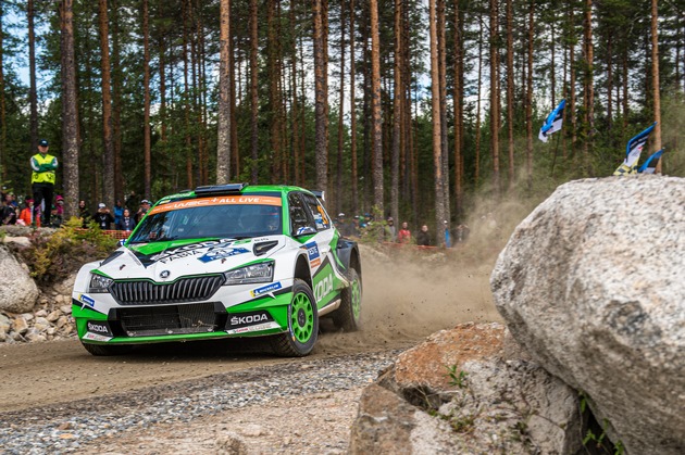 Neste Rallye Finnland, WRC 2 Pro: Kalle Rovanperä gewinnt Heimspiel im SKODA FABIA R5 evo (FOTO)