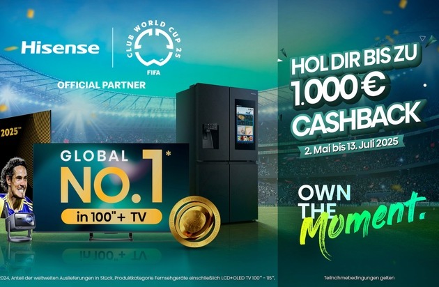 Cashback Aktion: Hisense startet in den Fußball-Sommer