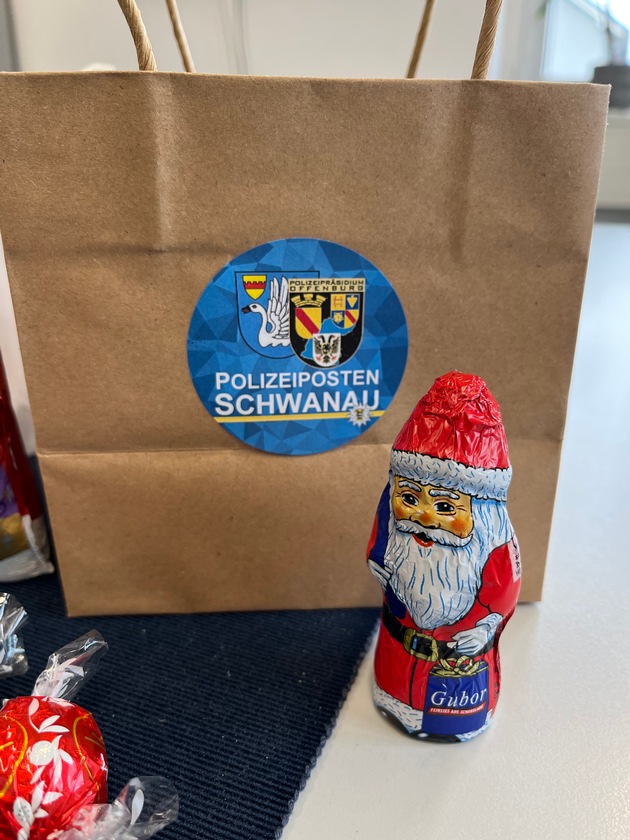 POL-OG: Schwanau - Vorweihnachtliche Geschenke f&uuml;r Kinderg&auml;rten - Mit guten Nachrichten ins Wochenende