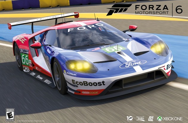 Ford-Werke GmbH: Das Rennen kann beginnen: Ford GT Le Mans-Rennwagen jetzt als Download für Xbox One-Spiel "Forza Motorsport 6" (FOTO)