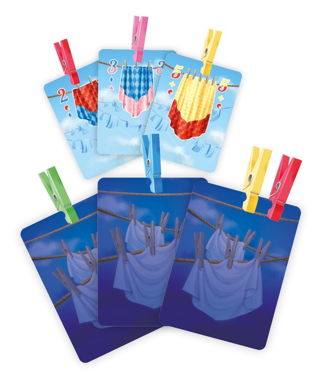 Clips: Farbenfroher Spaß, bis die Wäscheleine reißt - Kooperatives Deduktionsspiel von Piatnik