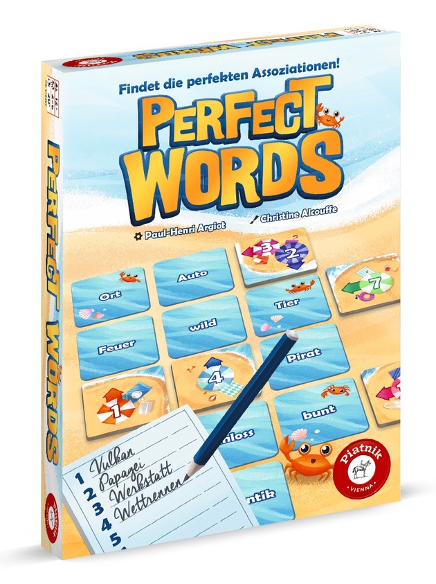 Jury „Spiel des Jahres“ empfiehlt &quot;Perfect Words&quot; - das Wort-Assoziationsspiel von Piatnik